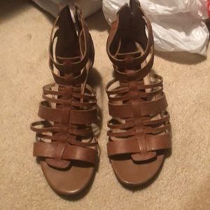 Franco Sarto caged gladiator wedge Sandals